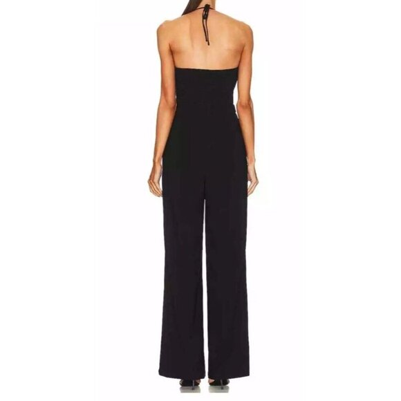 Jonathan Simkhai Sz 4 Jumpsuit Black Classic Preppy Minimalist Designer Wedding - Picture 2 of 10